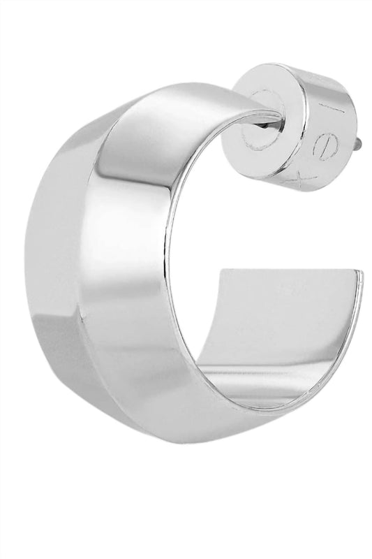 Eklexic - Women's Wide Peak Huggie Hoops