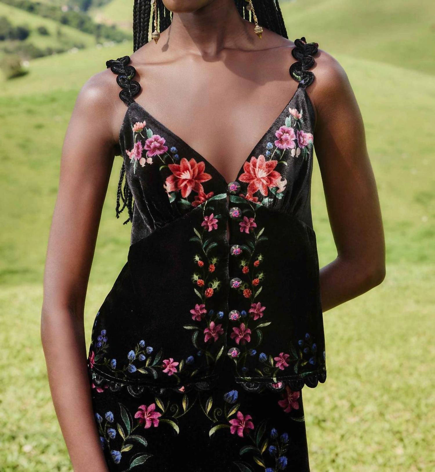 Farm Rio - Belle Garden Scallops Top