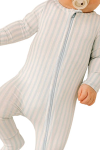 Polished Prints - Kids Striped 2-way Zip Romper