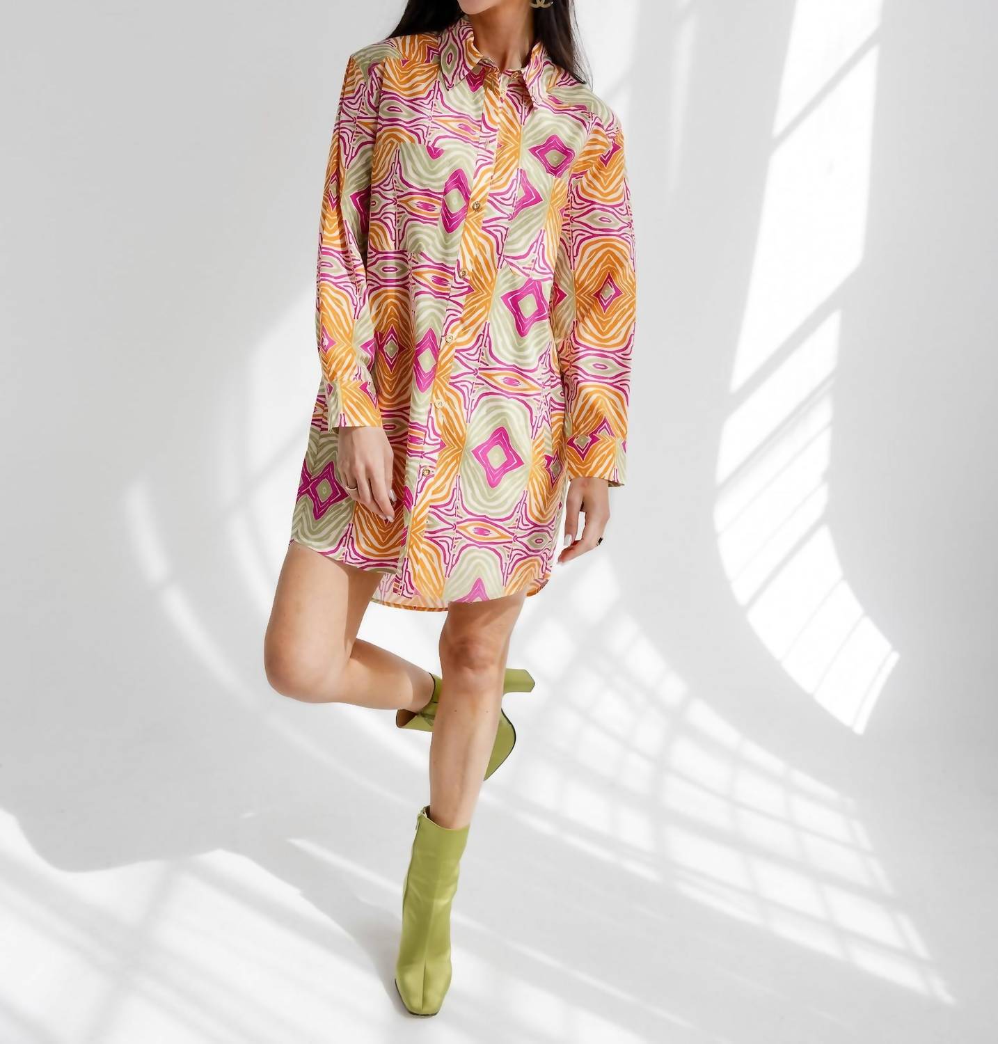 Care Tucker - Preslie Poplin Shirt Dress - Mesmerized