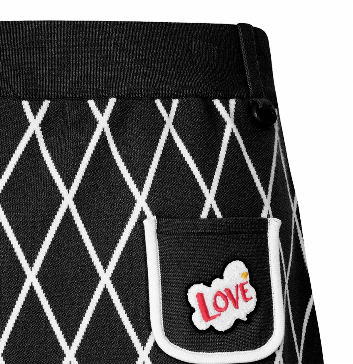 Castelbajac - Women's Heart-embroidered Knit Golf Culottes Skort