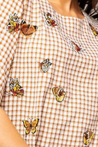 Queen Of Sparkles - Butterfly Short Sleeve Dress