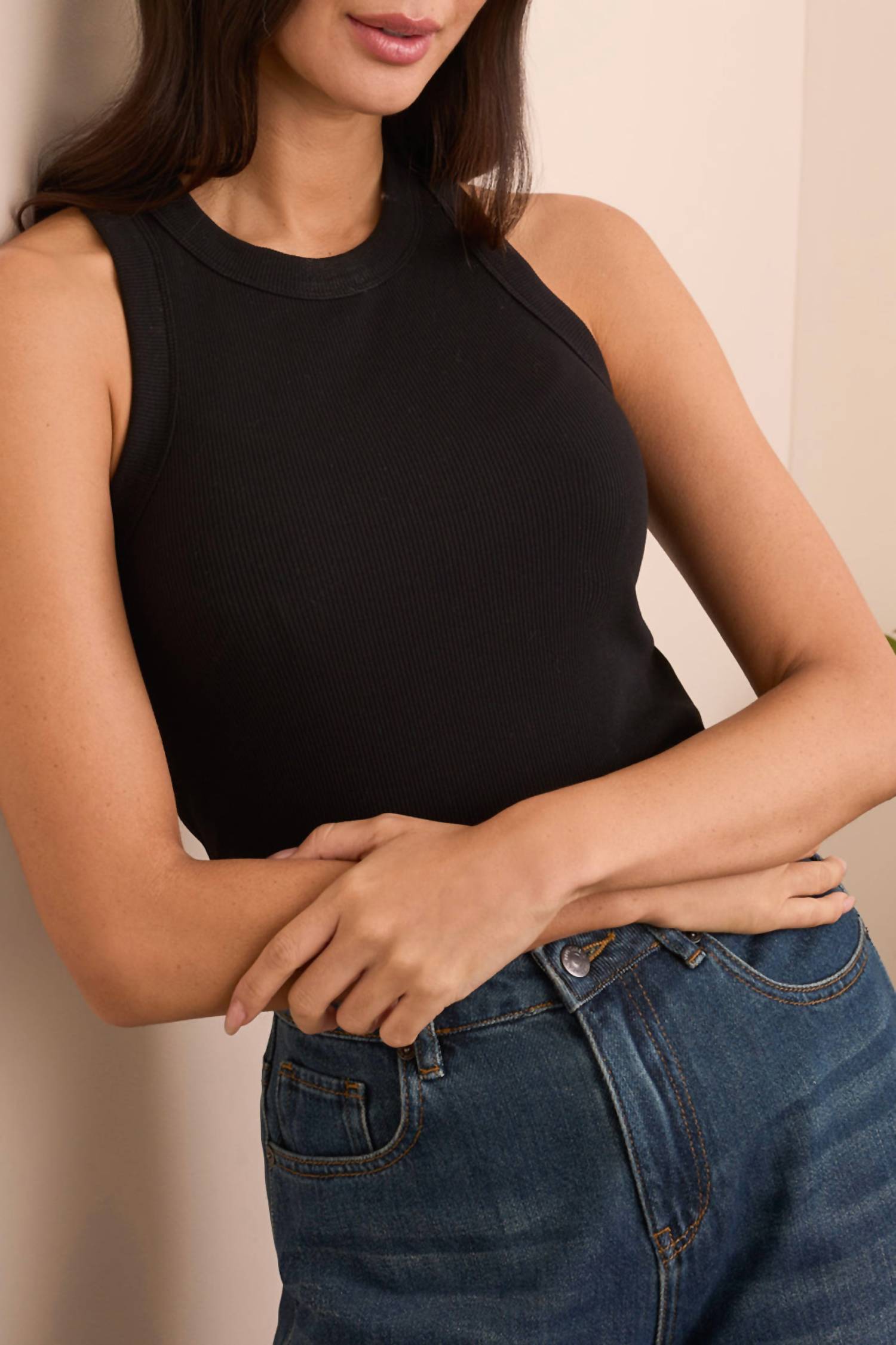 Tribal - Racer Back Baby Rib Tank Top