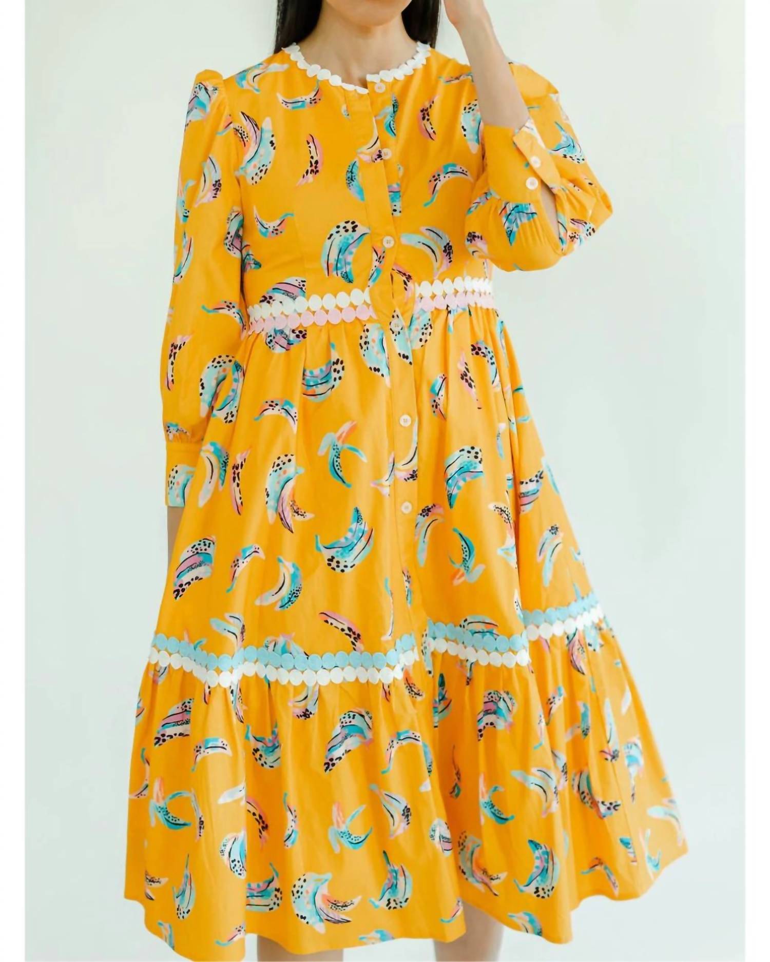 Marie By Victoria Dunn - Amelie Bananas Midi Dress