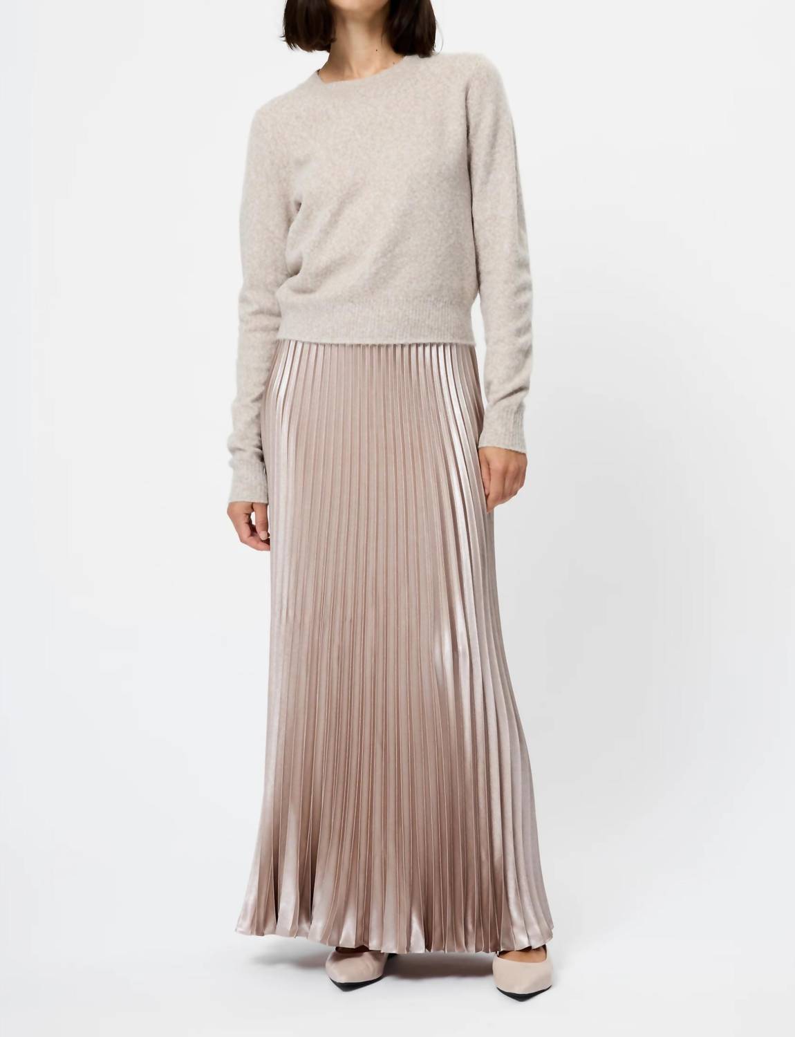 French Connection - Women's Marielle Metallic Satin Maxi Skirt