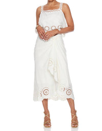 LUCY PARIS Kayla Wrap Skirt in white - women's skirt