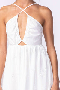 Sky To Moon - Eyelet Mini Dress
