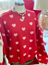 Wishlist - Brushed Knit Heart Sweater