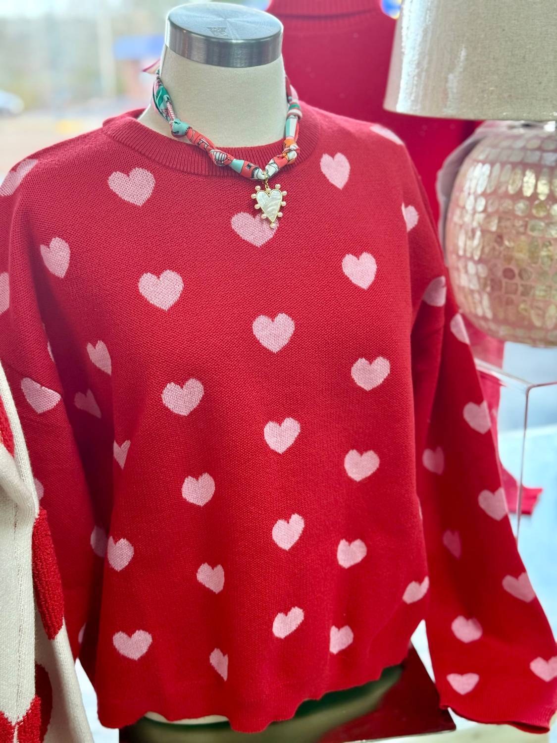Wishlist - Brushed Knit Heart Sweater