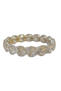 Something Special LA Women's Heart Cut Crystal Stretch Bracelet in clear - women's jewelry - alternate view