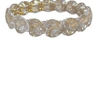 Something Special LA Women's Heart Cut Crystal Stretch Bracelet in clear - women's jewelry - detail view
