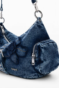Desigual Women's Denim Floral Bag in blue - women's bag - view 4
