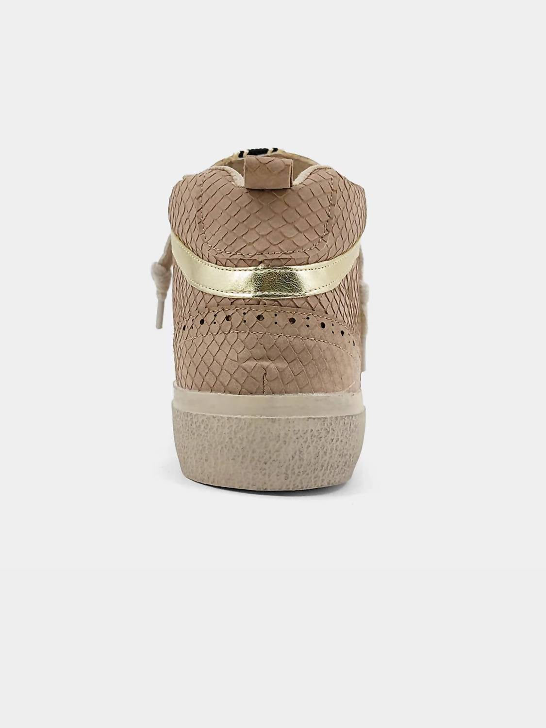 SHU SHOP Women's Paulina High Top Sneaker in taupe - women's sneaker - alternate view