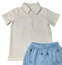 Whimsy Bay Kids - Boy's St John Sailboat Short Set