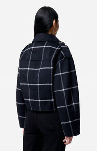 vanessabruno The Beran Jacket in noir blanc - women's jacket - detail view