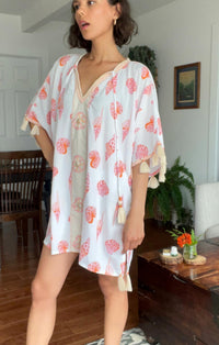 Mint - Women's Seashells Short Kaftan