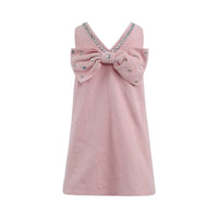 Lola + The Boys - Crystal Heart Denim Bow Dress