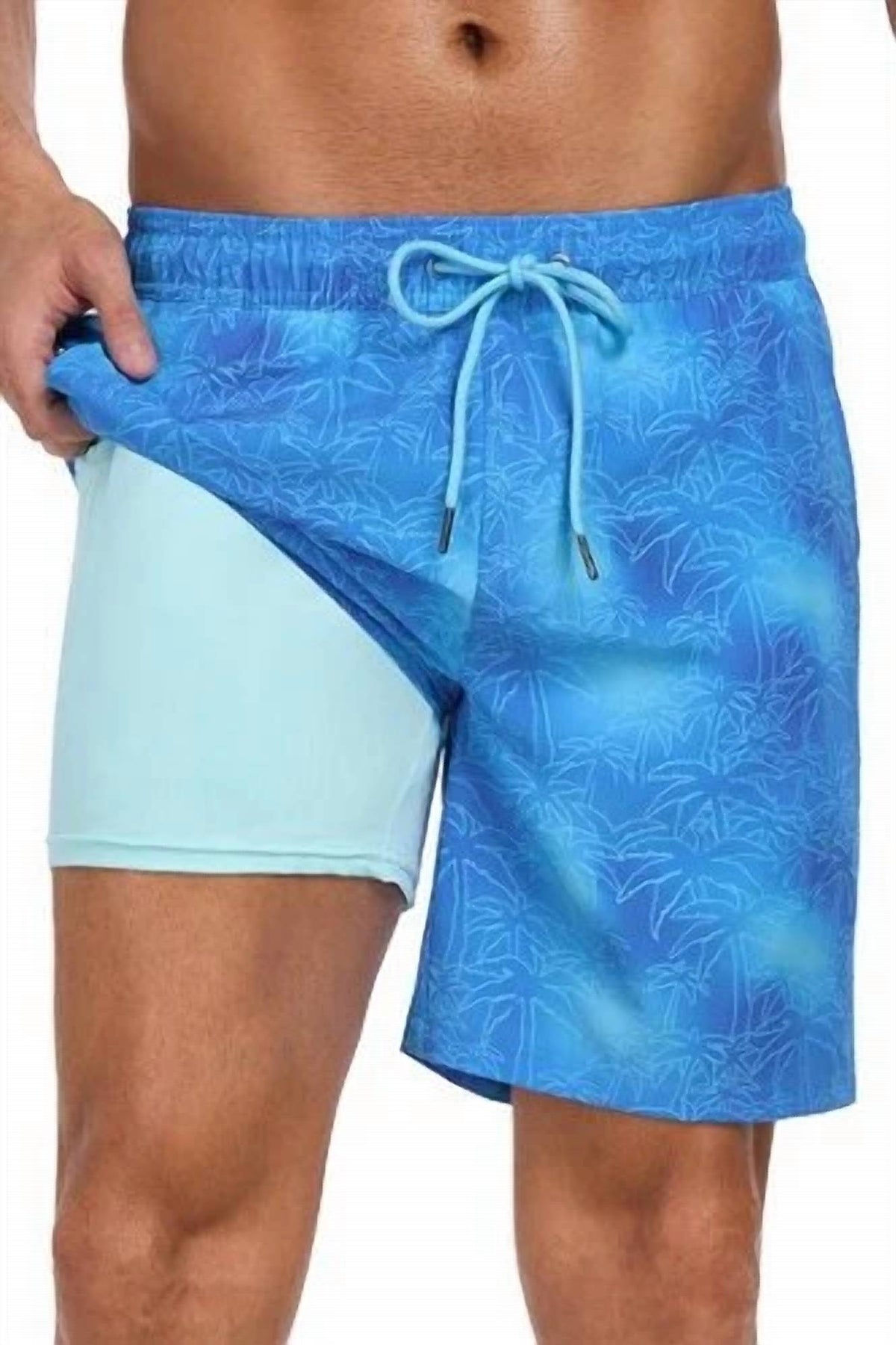 Marina Threads - Palm Tree Retro Swim Trunks