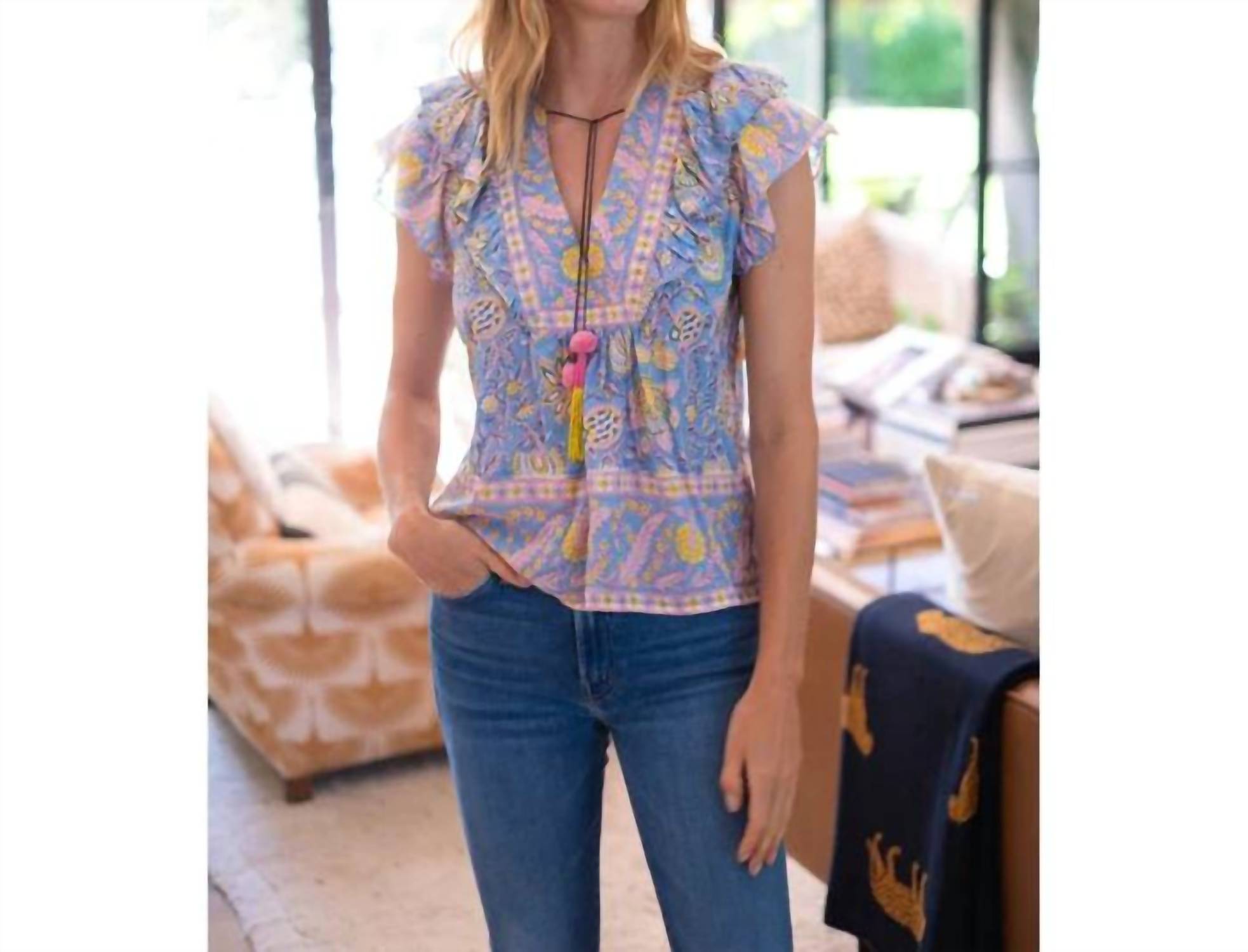 Bell By Alicia Bell - Kiara Ruffle Sleeves Top