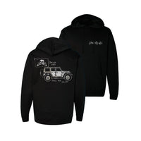 Land Pirate Men's Ghost Skull Flag Hoodie in black - men's shirt - alternate view