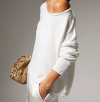 Sprwmn - Off Shoulder Long Sleeve Sweater