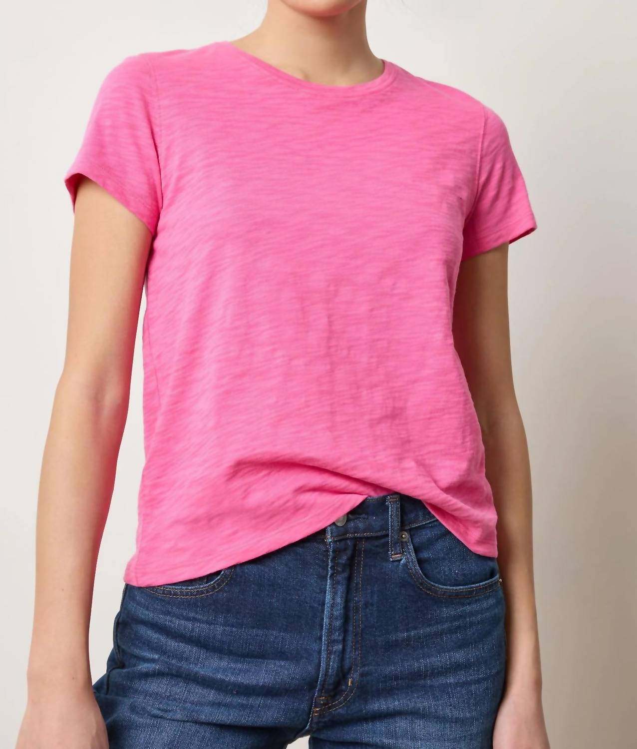 Lilla P - Short Sleeve Back Seam Crewneck Tee