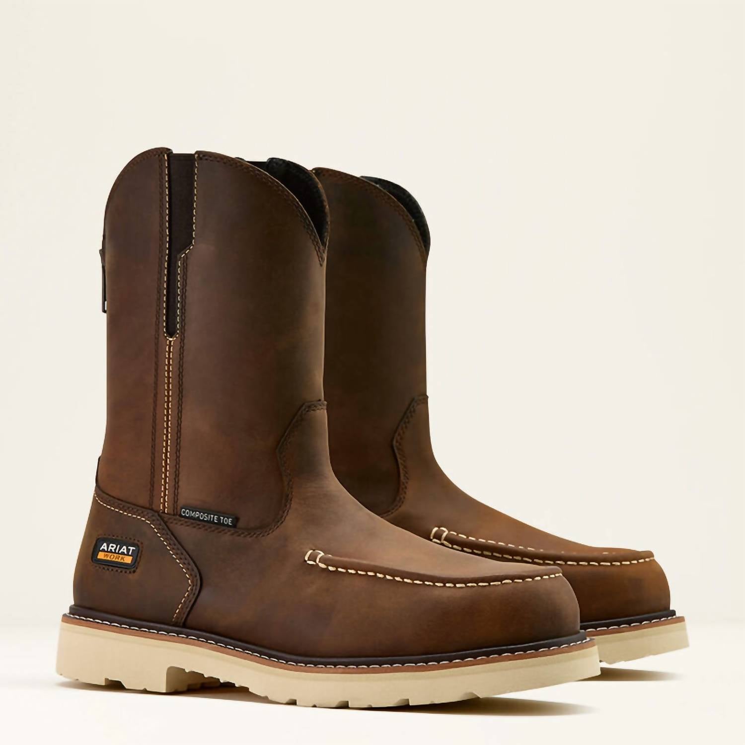 Ariat - Men's Rebar Lift Pull On Moc Toe Composite Toe Work Boot - Medium