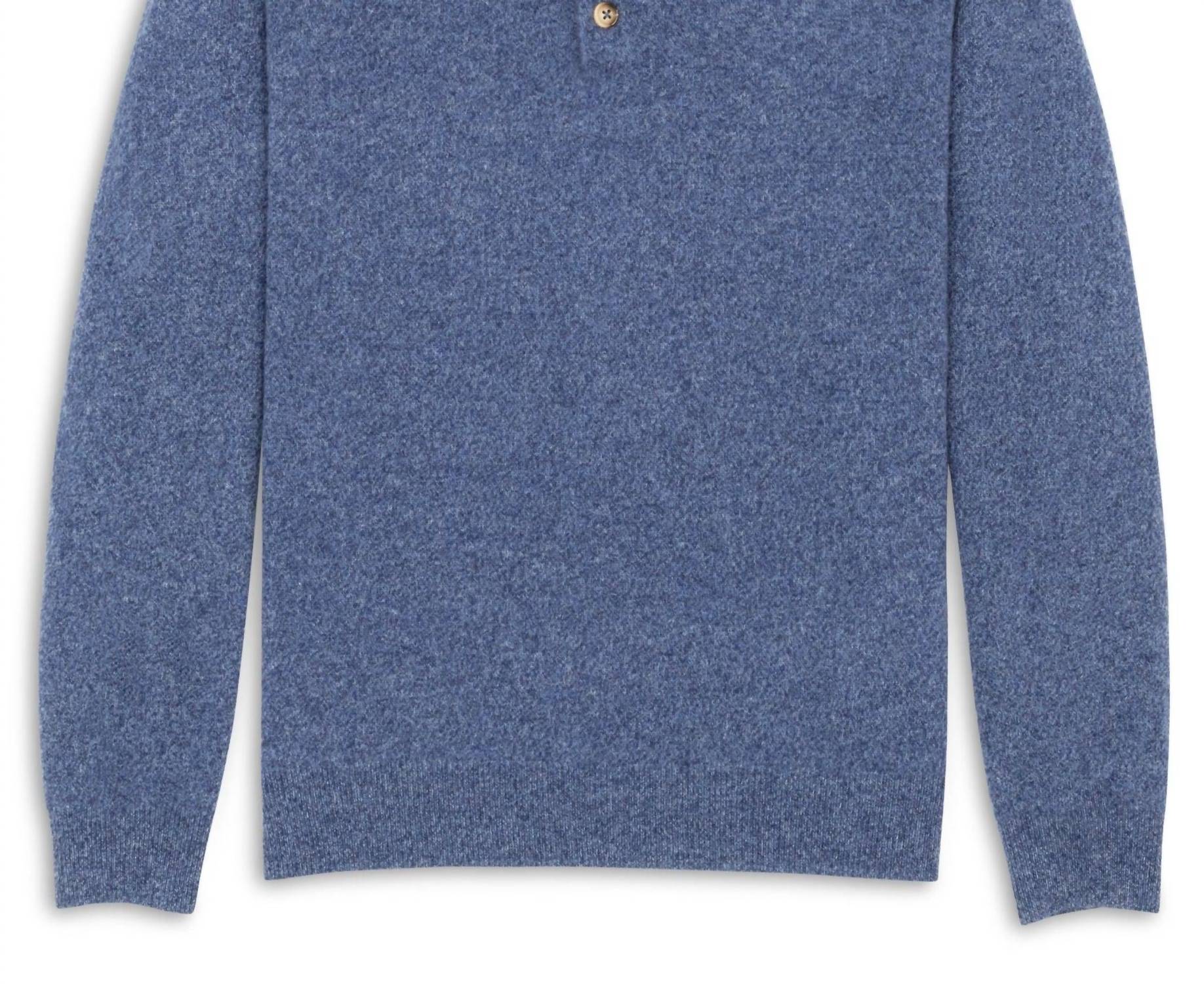 Scott Barber - Men's Fine Gauge Cashmere Polo Sweater