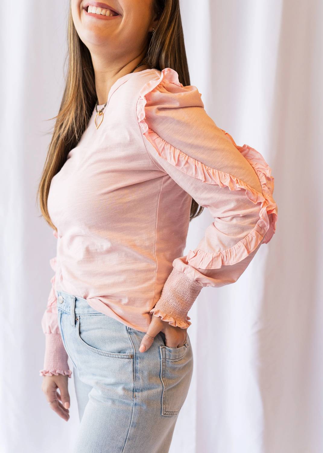 Six/Fifty - Millie Long Lseeve Ruffle Top