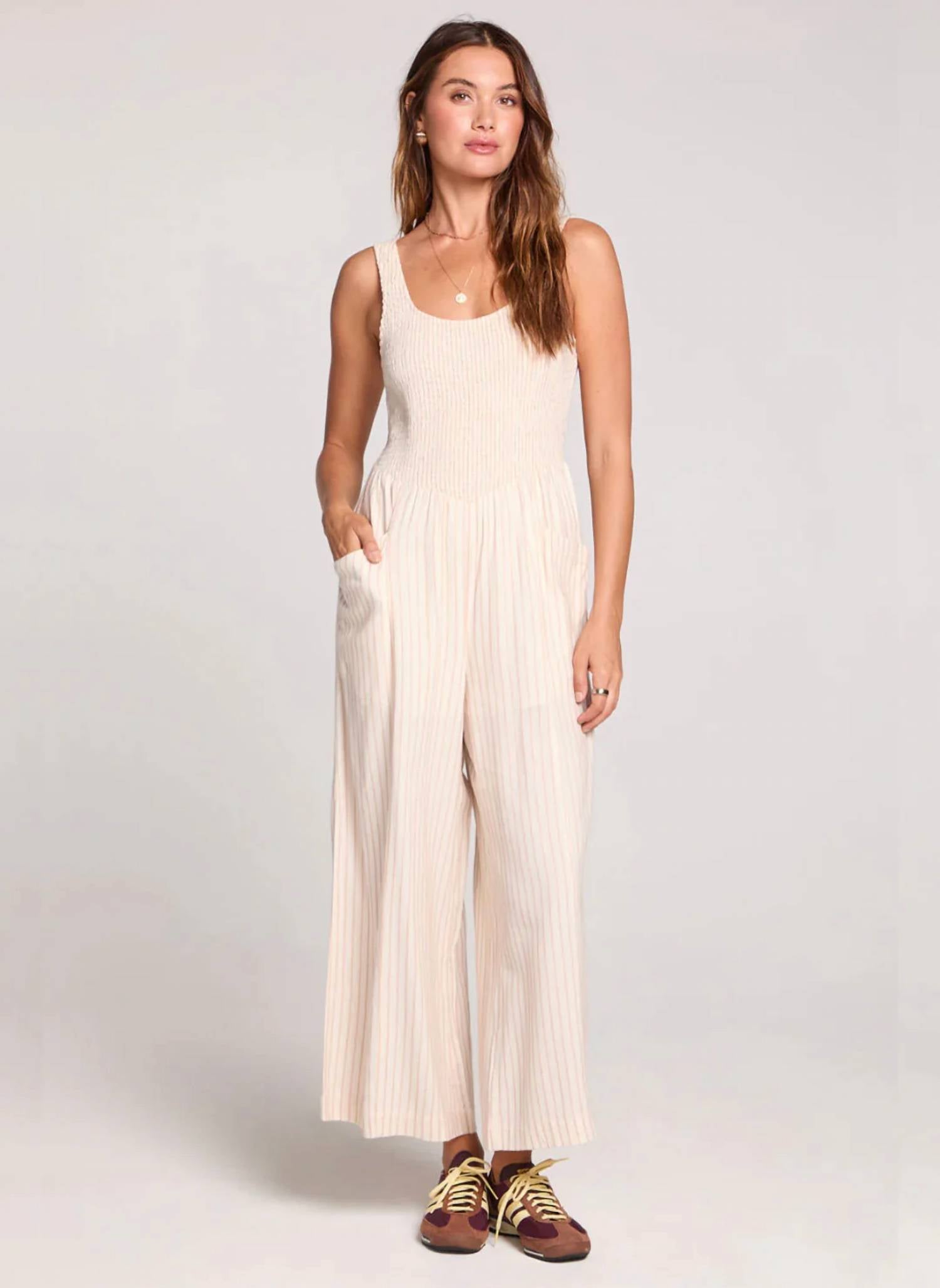 Saltwater Luxe - Leia Striped Tank Jumpsuit