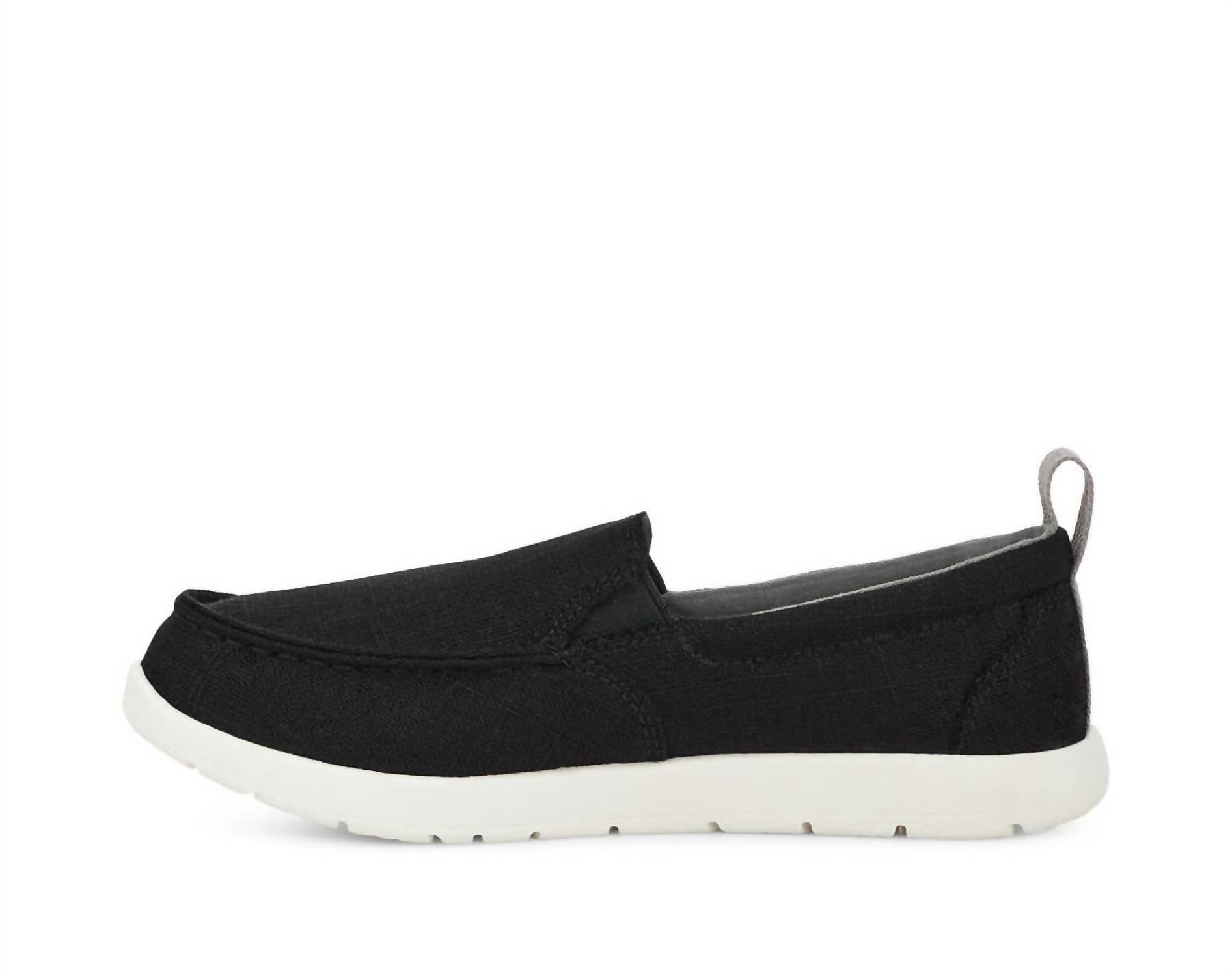 SANUK Kids Lil Sidewalk Surfer Lite Shoes in black - kids' sneaker - detail view
