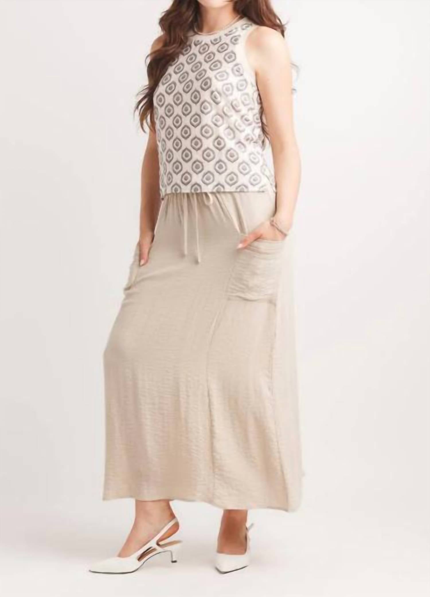 Papillon - Printed Tank With Knit Trim