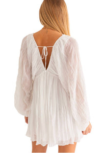 Le Lis - Sheer Long Sleeve Above Knee Dress