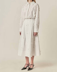 English Factory - Bow Detailed Drop Shoulder Shirt