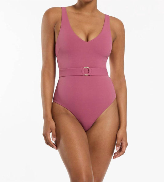 Jets - Women's Isla Rib V Neck Belted One Piece