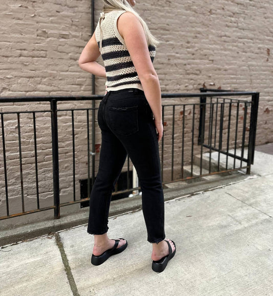 Risen - Wayne Mid Rise Button Fly Slim Straight Jeans