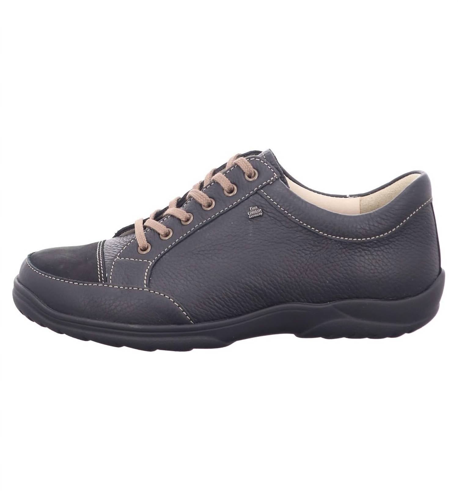 Finn Comfort Men's Alamo Sneaker in schwarz black bison buggy - men's sneaker - detail view