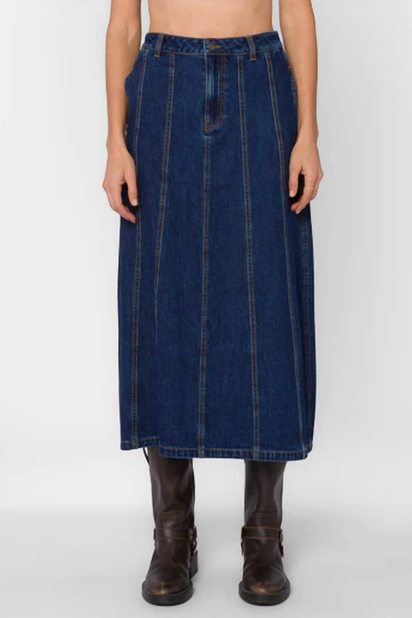 Velvet Heart - DeeDee Denim Circle Midi Skirt
