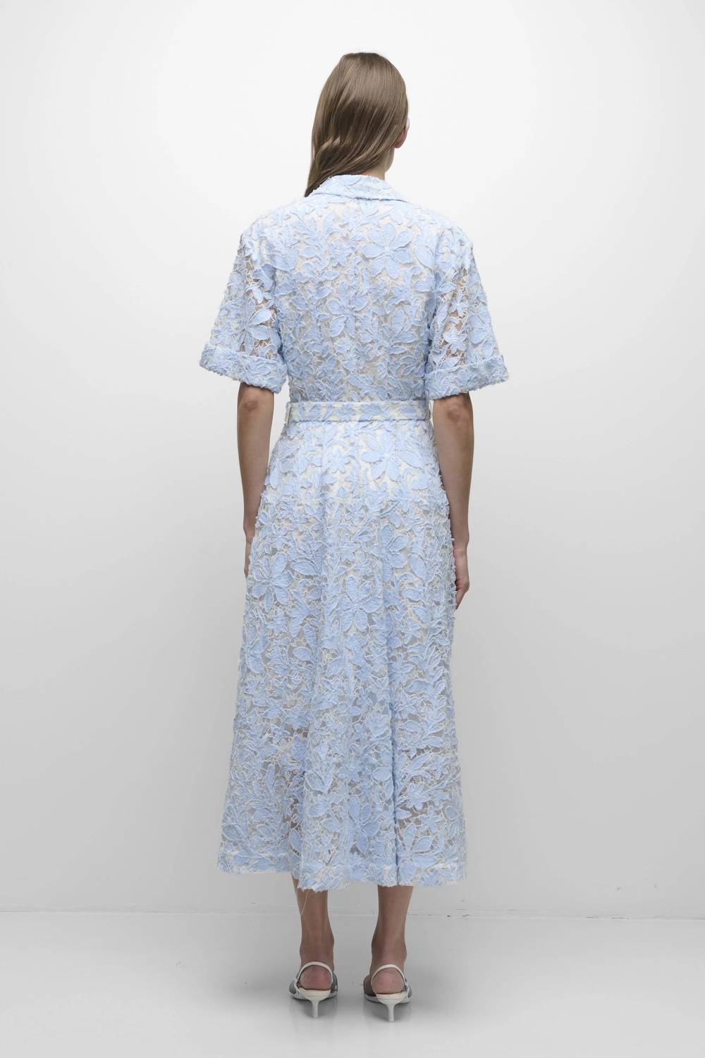 Simkhai - Deanna Short Sleeve Belted Midi Dress