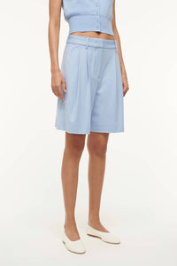 STAUD Long Luisa Short in periwinkle - women's shorts - alternate view