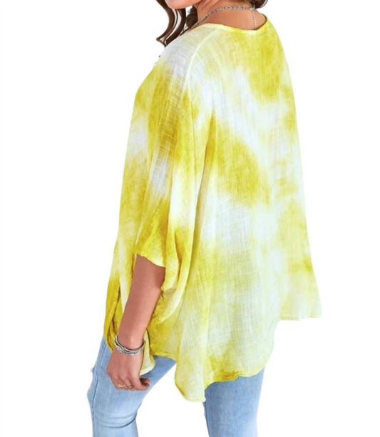 Venti6 - Antonia Tie Dye Crossover Blouson Top