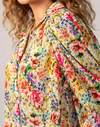 Lavender Brown - Sayler Floral Top