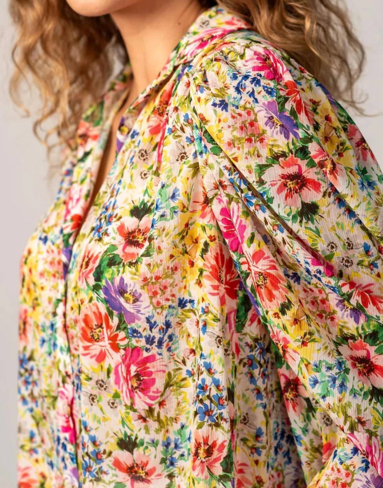 Lavender Brown - Sayler Floral Top