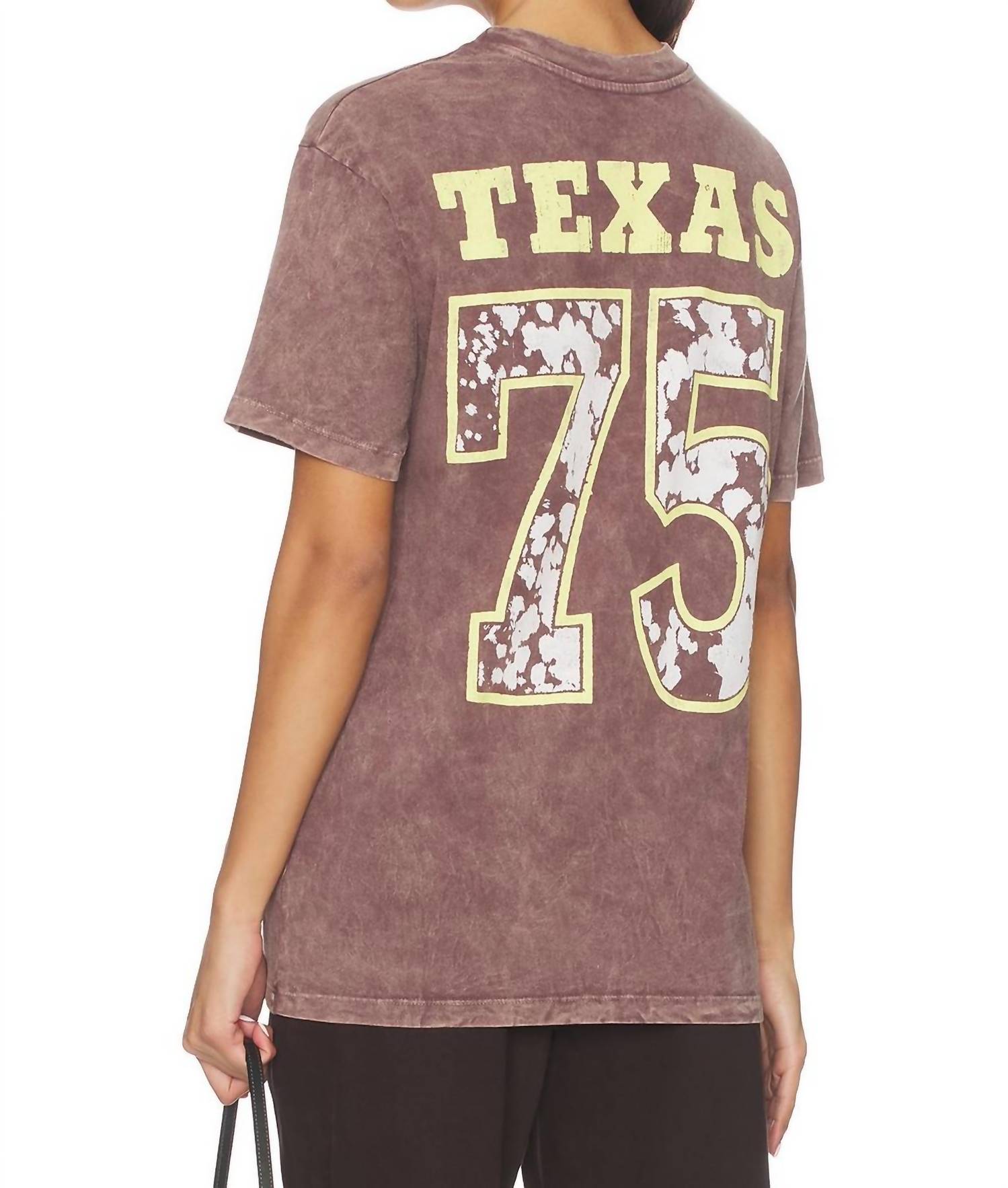 DAYDREAMER Willie Nelson Red Headed Stranger Tee in brown stone acid - women's t-shirt - detail view