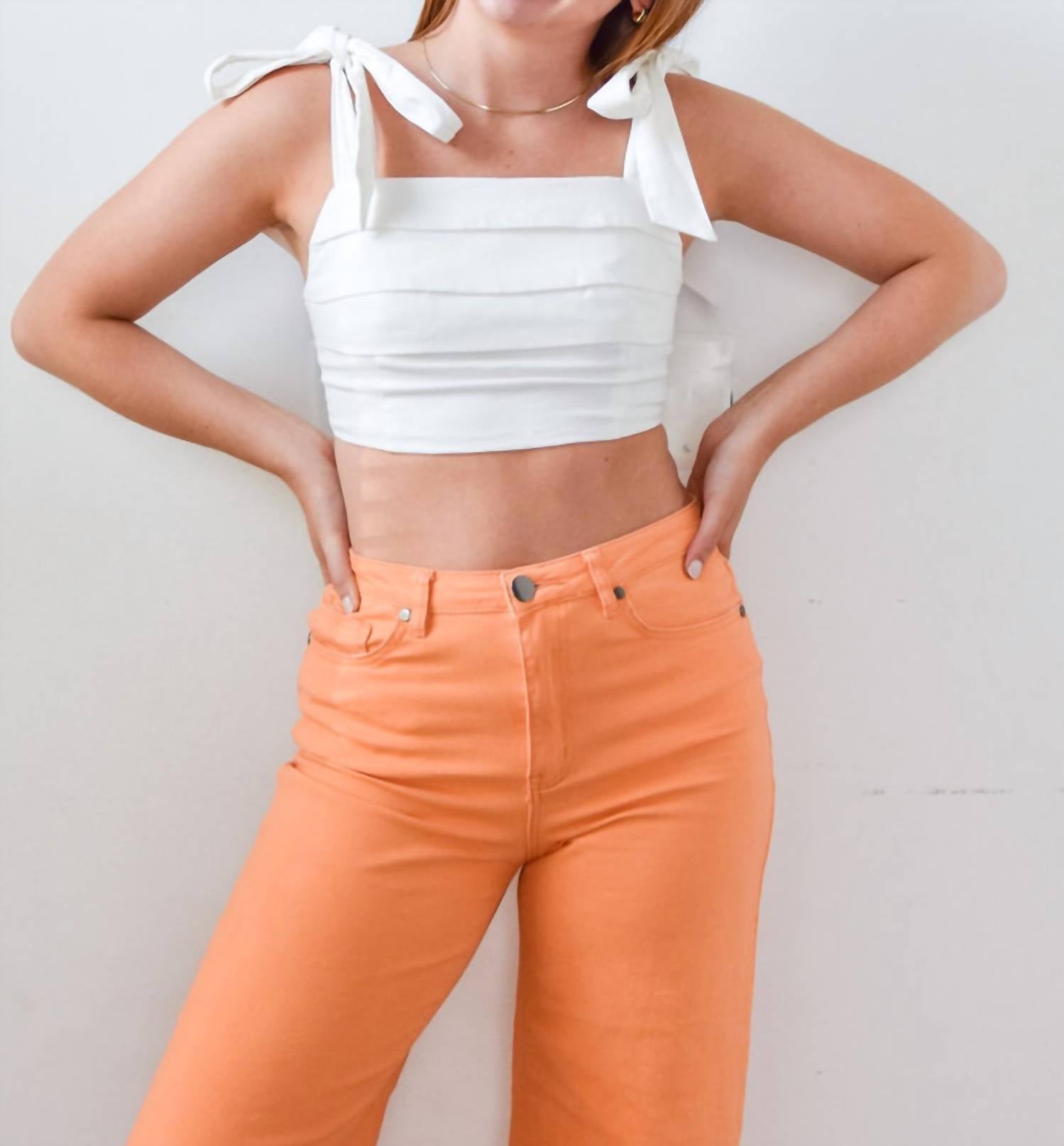 Idem Ditto - Linen Top With Tie Shoulders