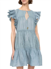 Sea - Anise Ramie Flutter Sleeve Tunic Dress