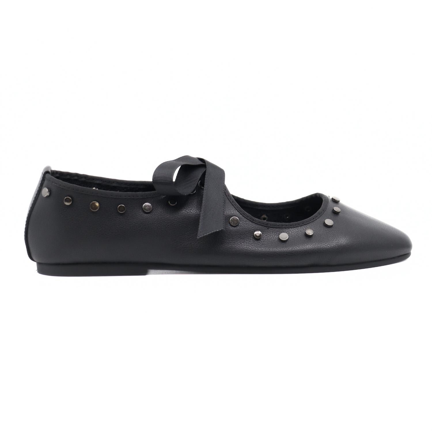 INTENTIONALLY BLANK Women's Peak Leather Ballet Flats in black - women's flats