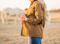 Madison Creek Outfitters Hayes Safari Jacket in tan - women's jacket - alternate view
