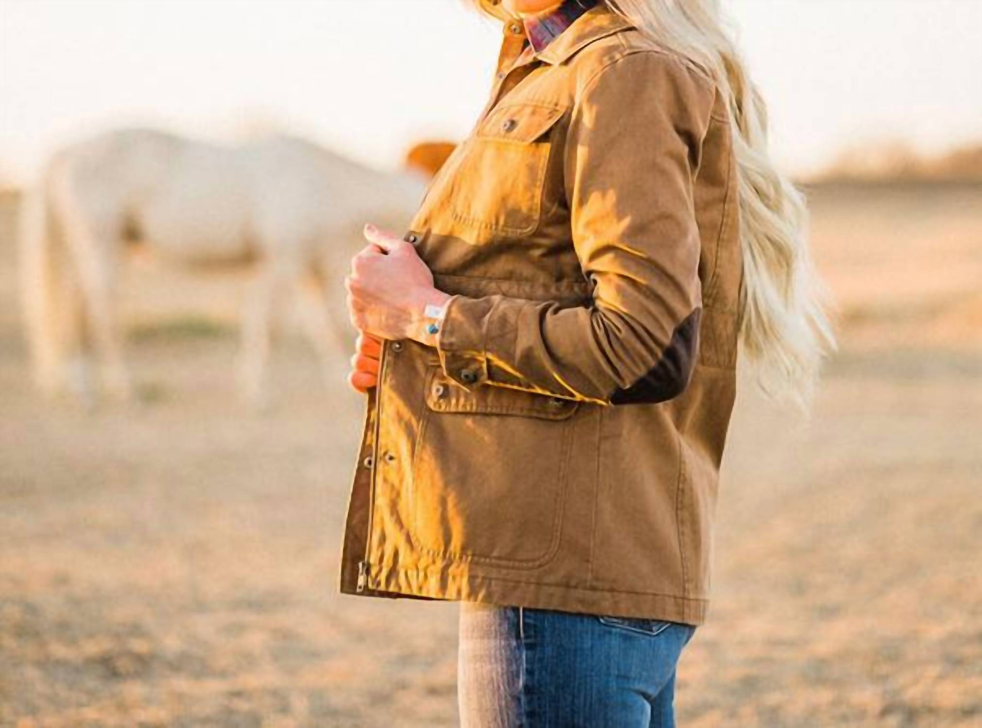 Madison Creek Outfitters Hayes Safari Jacket in tan - women's jacket - alternate view