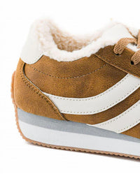 Corkys Footwear Women's Jet Lag Sneaker Shoe in washed cognac - women's sneaker - detail view